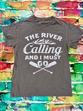 Shirt Camping River Fishing Outdoors Sports Canoeing Rafting Woods Nature